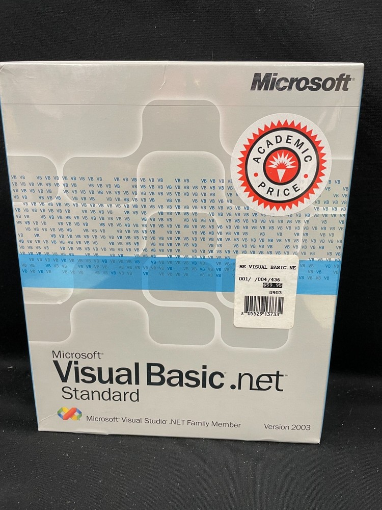 Microsoft Visual Basic .net Standard, 2003 Software, Brand New SealedMN5502