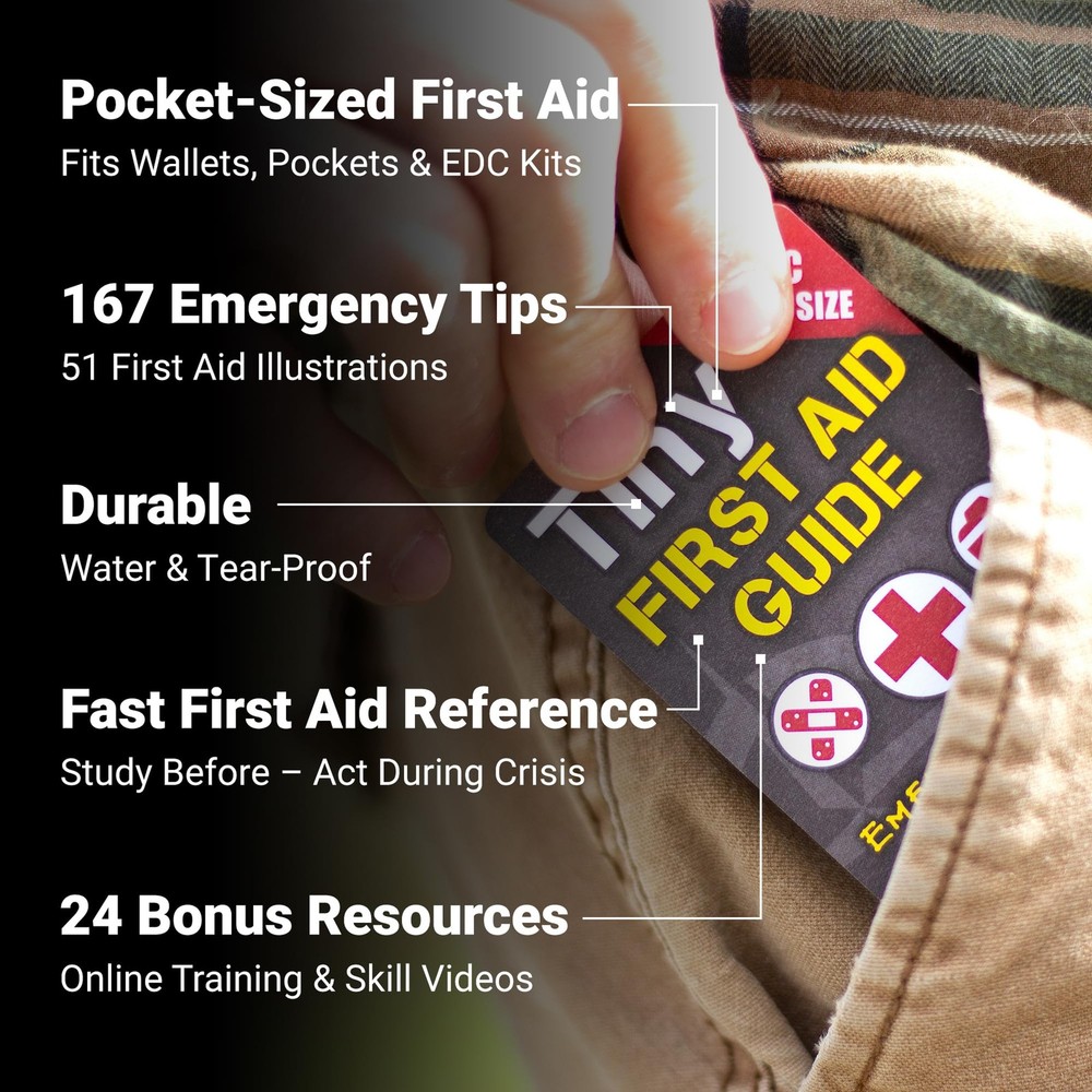 Tiny First Aid & Guide Set – Pocket Preparedness Handbooks for Survival, Safe...