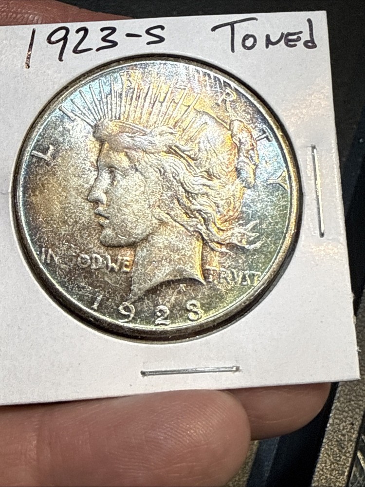 1923-S Peace Silver Dollar $1  Original And Toned