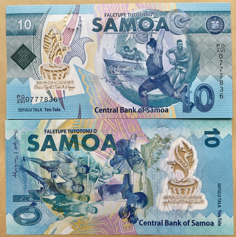 Samoa 10 Tala 2019 year P-New UNC Polymer