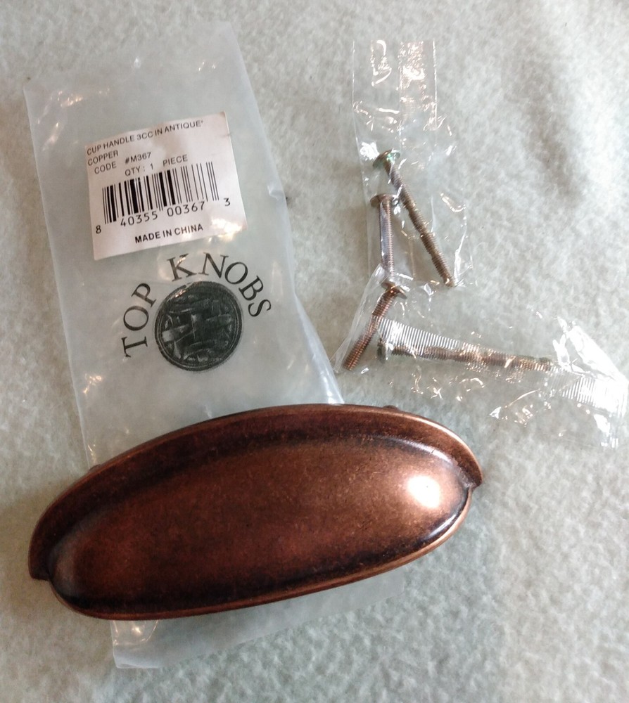 NEW Top Knobs M367 Antique Copper Somerset 3" CC Cup Cabinet Pull ~ 11 available