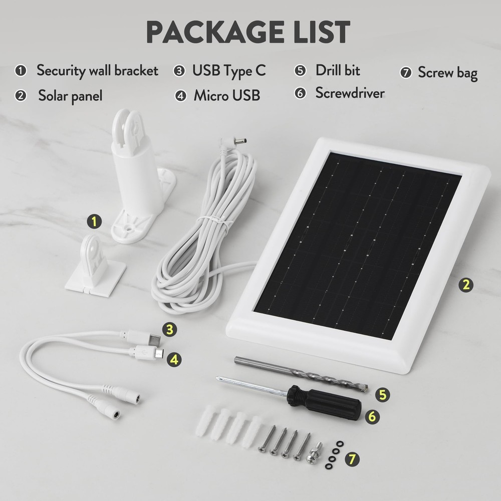 Ring Solar Panel2nd Generation, 2Pack 5W Ring Solar Panel Charger with Mount ...