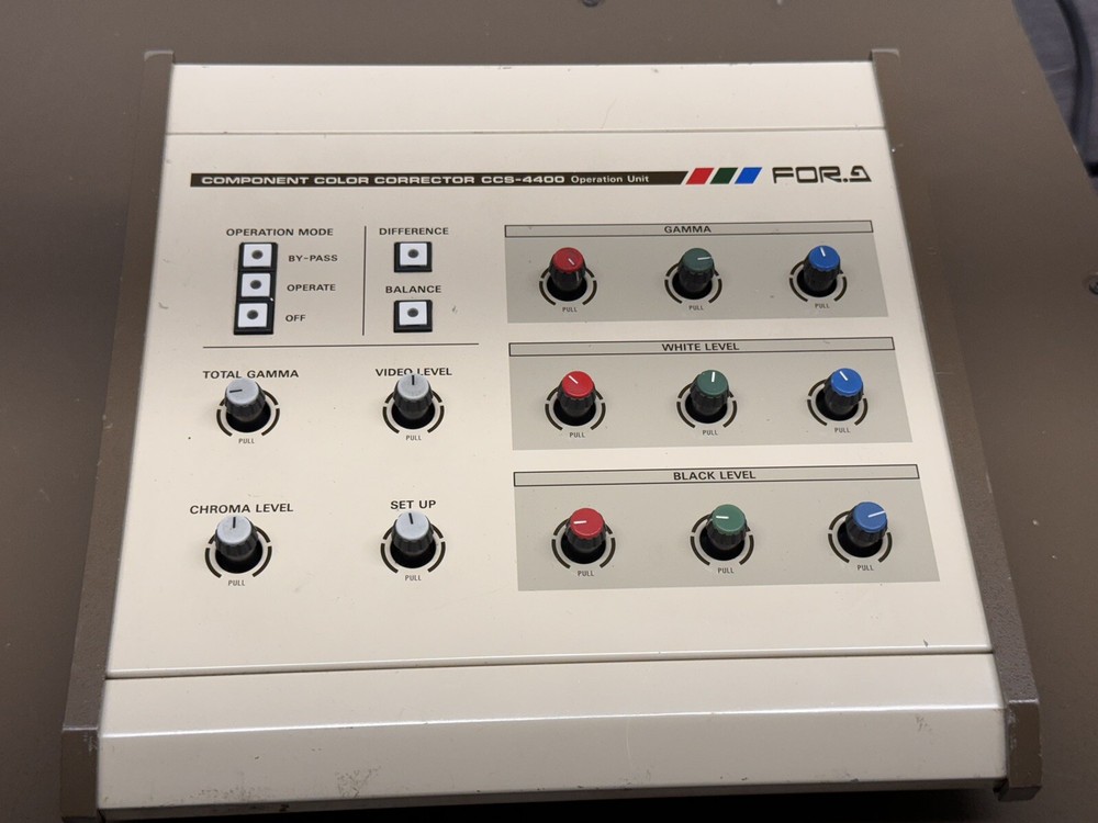 FOR.A Component Color Corrector CCS-4400 Operation Unit - P36