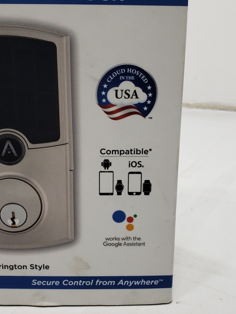 Array by Hampton Barrington Style Satin Nickel WiFi Smart Electronic Deadbolt