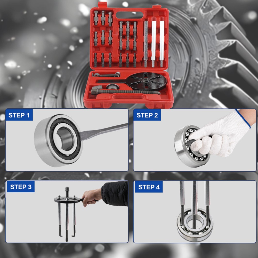 Three-Jaw Puller Set Bearing Disassembly Puller Inner Hole Removal Hand Tool New