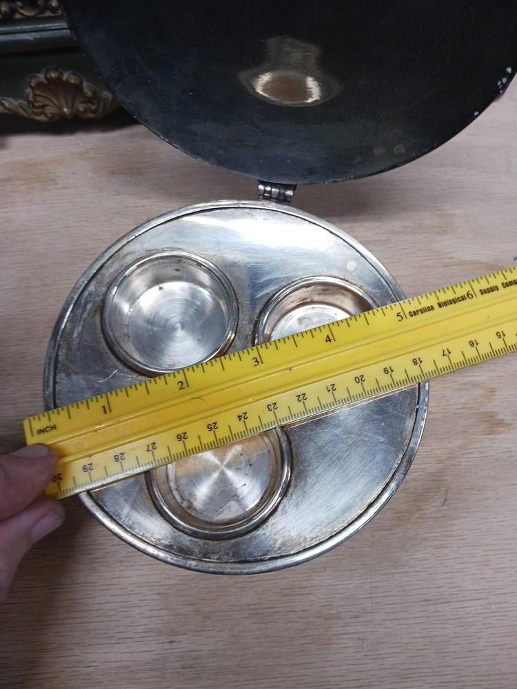 vintage silver plated candle holders With Leaf Handle Cover Lot
