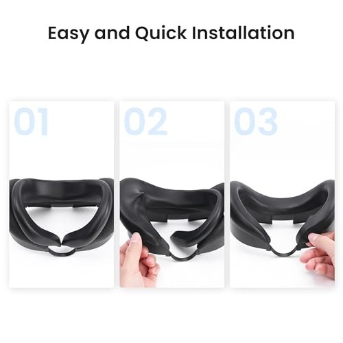 F3 Silicone Facial Interface Compatible with Meta/Oculus Quest 3, Sweatproof