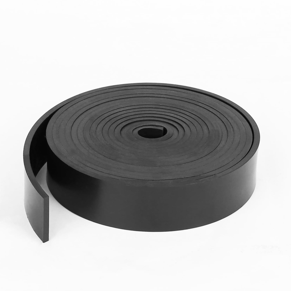 Solid Rubber Strips Rolls, 1 Wide x 1/8 Thick x 120 Long Neoprene Rubber Shee...