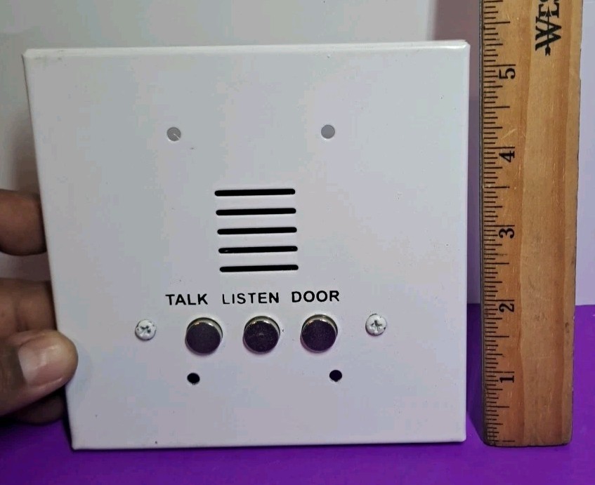 Intercom Apartment Station, Heavy Duty, White, Surface Mount Face...