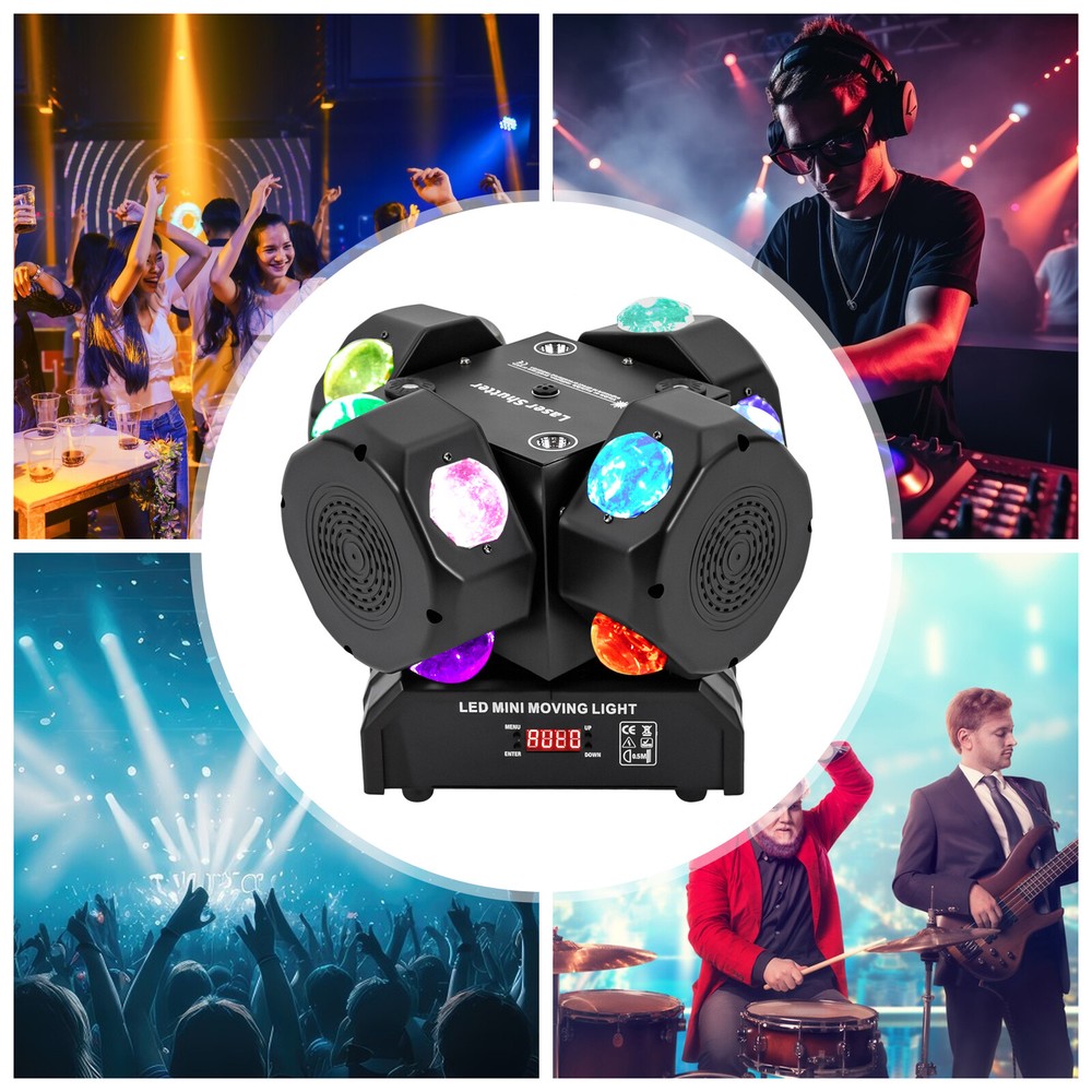 DJ Light DMX 512 Rotating Strobe Light Stage Lighting Effects Party Lamp 200W