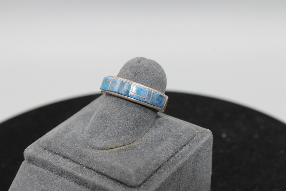 Lapis and Sterling Silver Ring Size 8 1/2