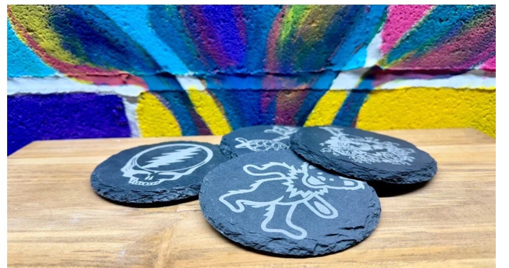 Grateful Dead Slate Four Coaster Set