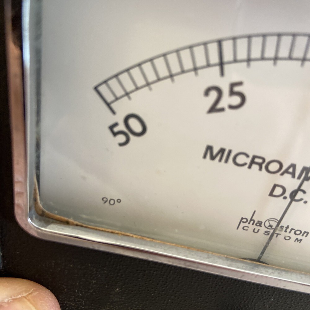 PHASTRON CUSTOM MICROAMPERES DC METER #H