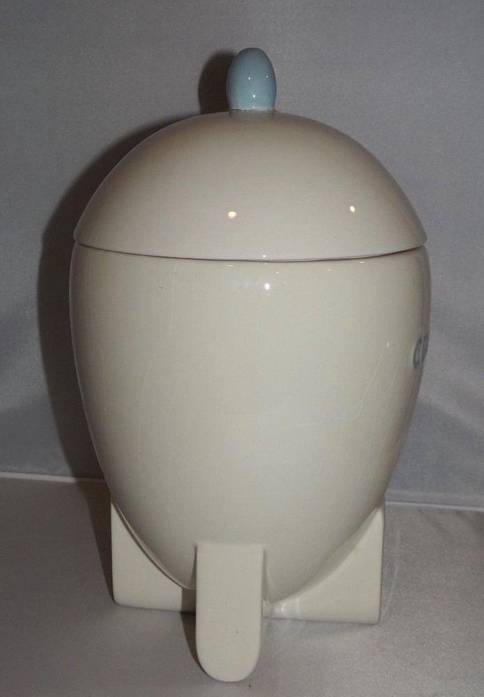 Micheal Graves Rocket Cookie Jar MARKED SIGNED Cracked Vintage