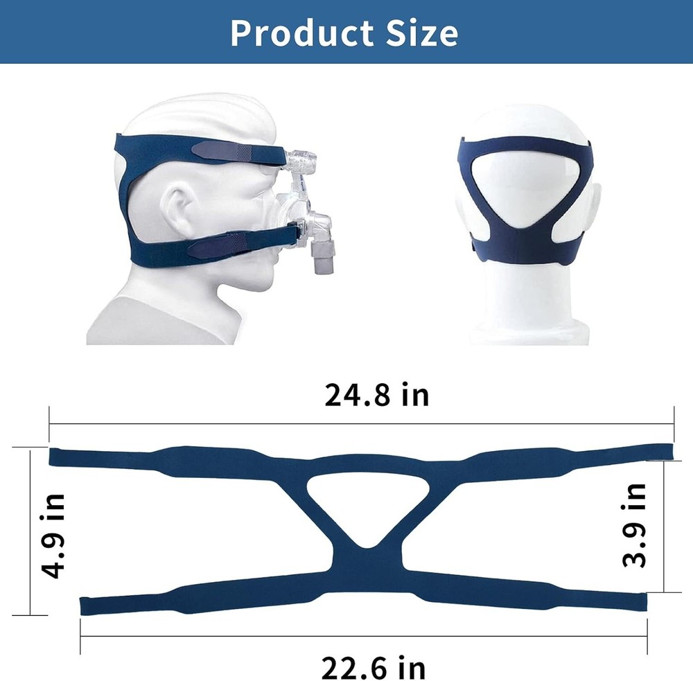 Durable and Adjustable Headgear Replacement for All Common Ventilator Masks