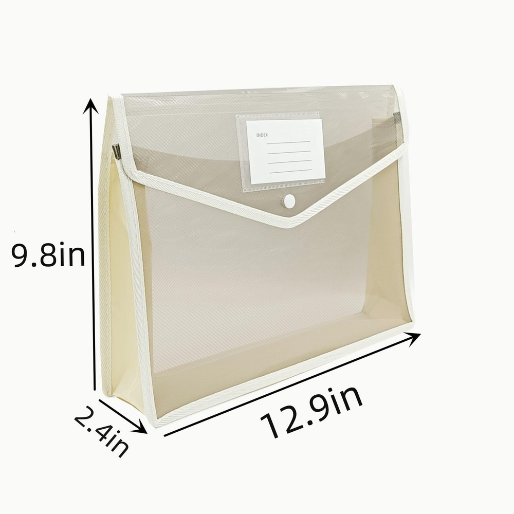 Plastic File Folders Envelope - Expanding File Wallet Organizer Documents Fol...
