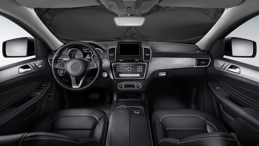 Car Windshield Sunshade - Advanced Light-Blocking Protection, Foldable Sun Sh...