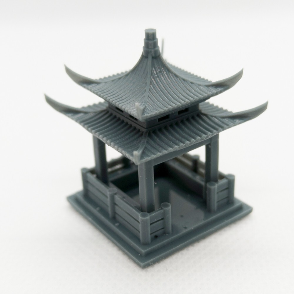 SSMODEL 1:72 Chinese Ancient Building Double Layer Square Pavilion