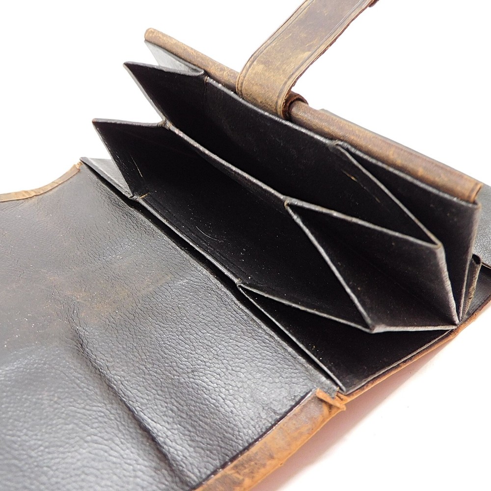 Antique Leather Folding Wallet Civil War Era