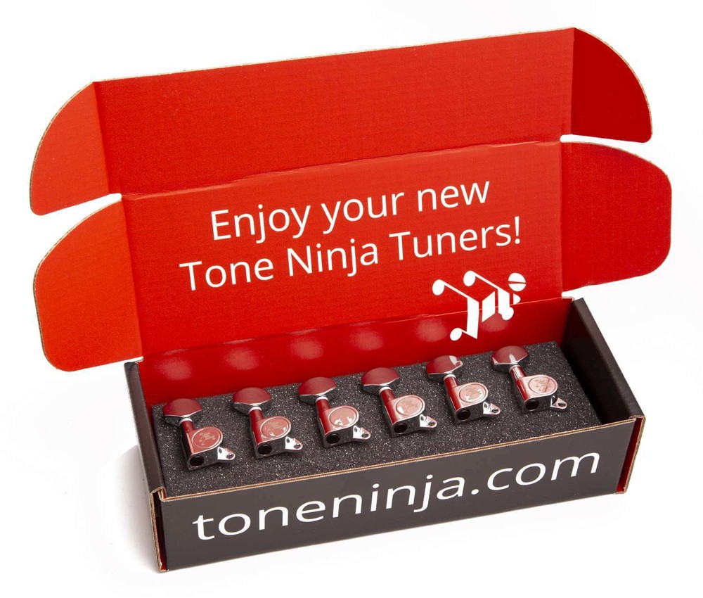 Genuine Tone Ninja Tuners, 6 Inline non-staggered, Chrome