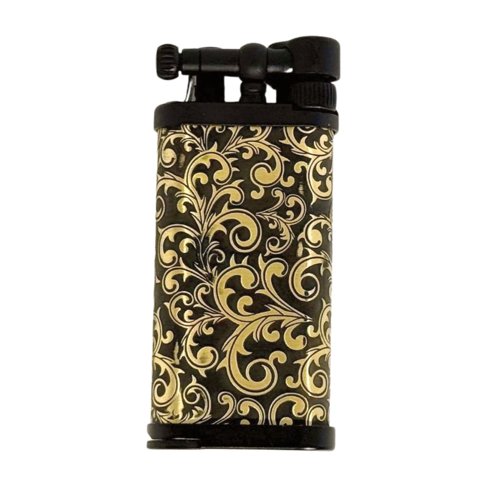 IM Corona Old Boy Matte Black Arabesque Pipe Lighter