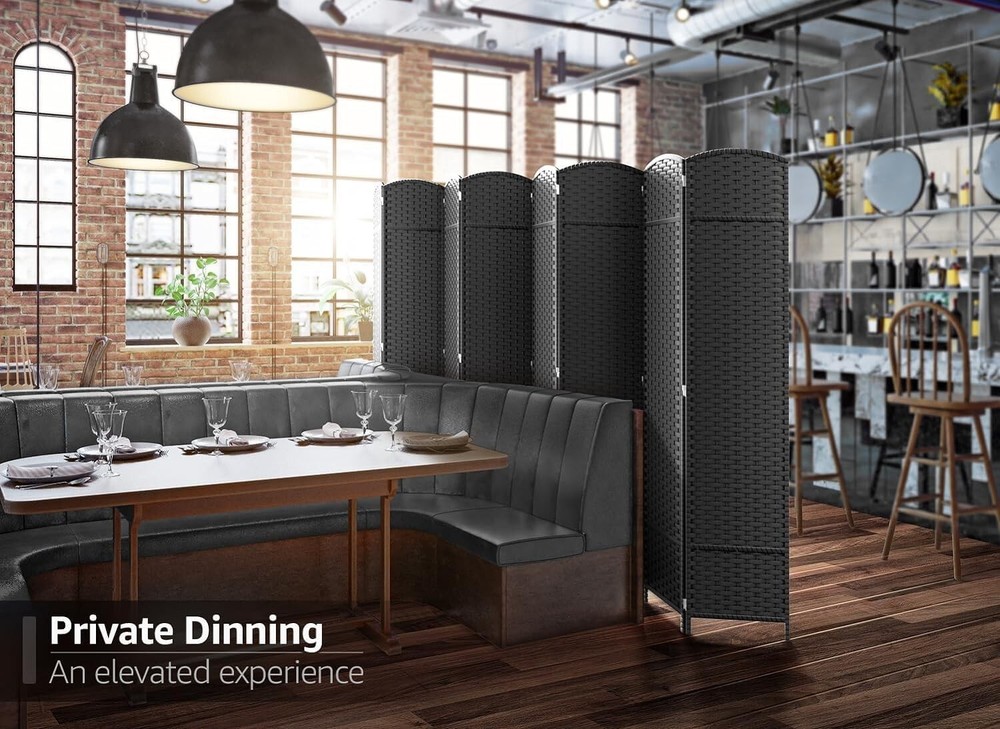 Sorbus Extra Wide 130” L Room Divider - Foldable 8 Panel Privacy Screen (Grey)