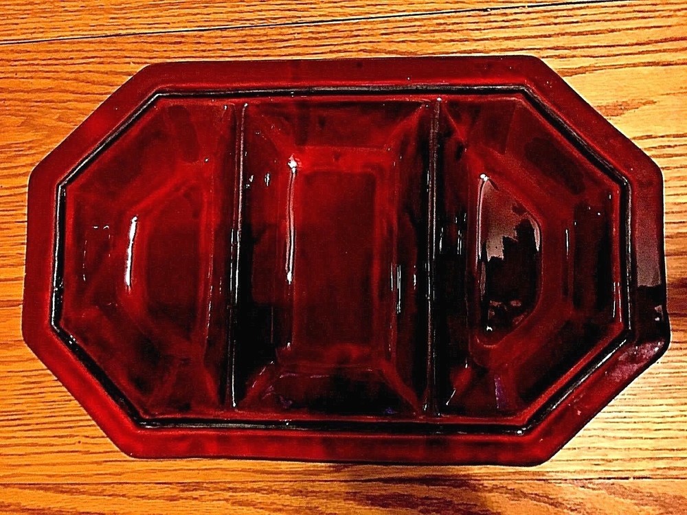 CALIF. U.S.A. Pottery # 1777 Large Divided Rectangular Serving Dish/Platter