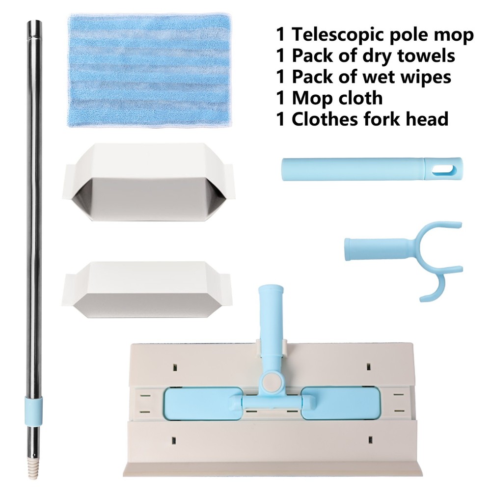 Stretchable Multifunctional Mop-Microfiber Dust Cleaner Dry& Damp for Floor Wall