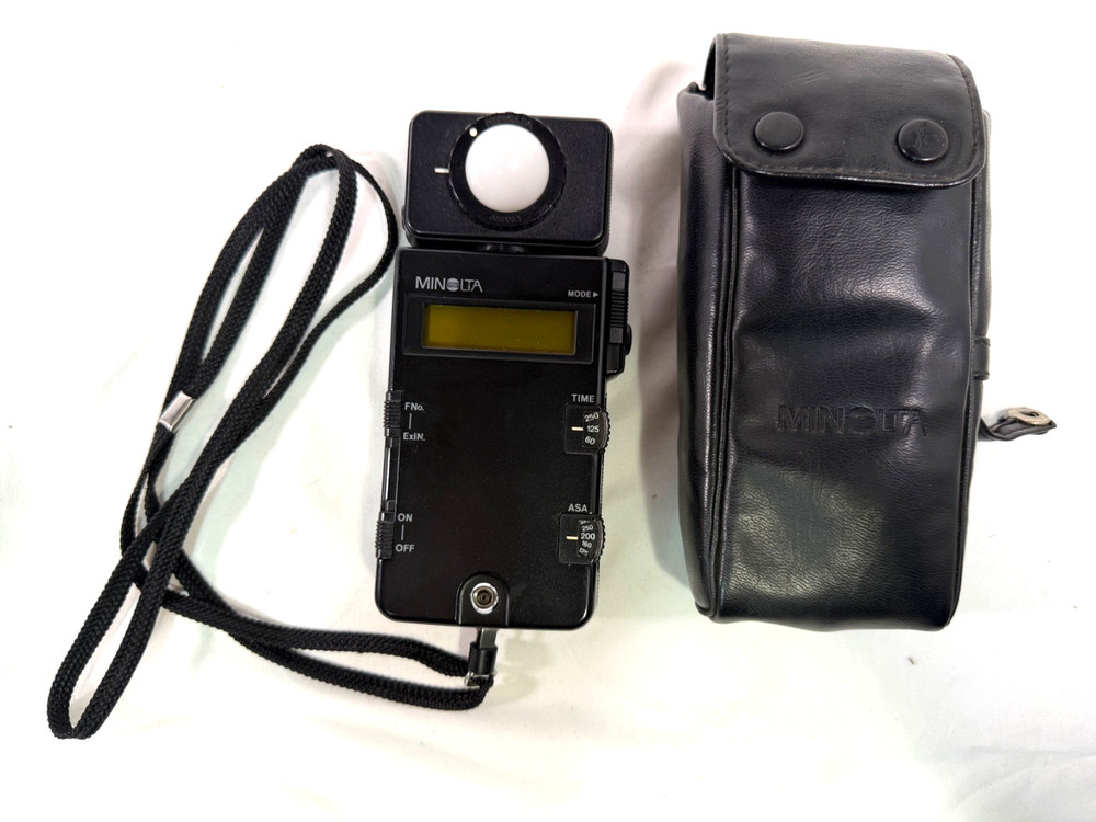 Minolta Flash Meter III with Case and Strap Works Tested