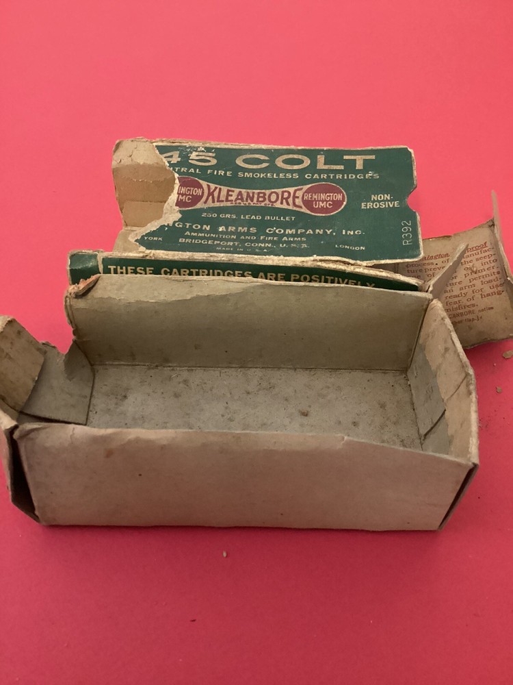 EMPTY Ammo Box REMINGTON KLEANBORE 45 Colt