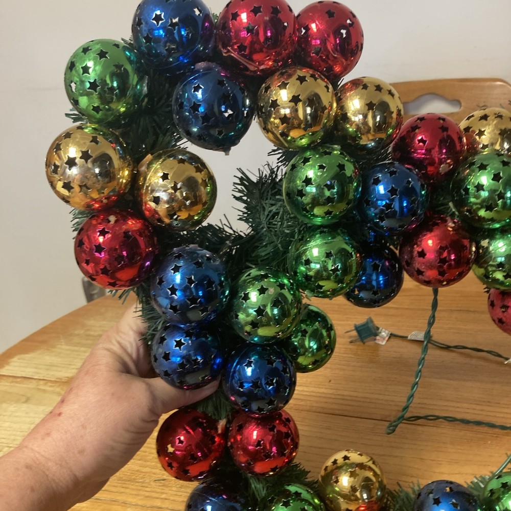 Disney Mickey Mouse Wreath with MultiColor ornaments used