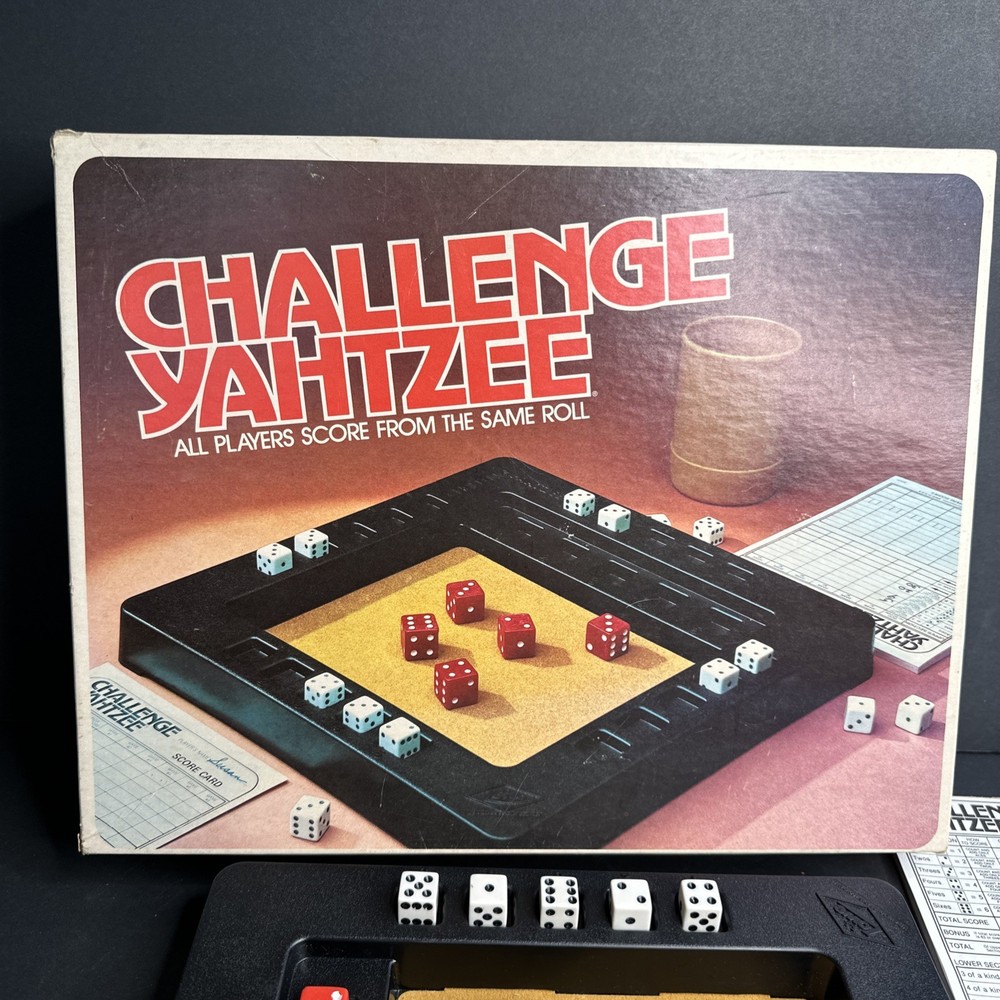 Challenge Yahtzee Dice Game E.S. Lowe Vintage COMPLETE Excellent Condition