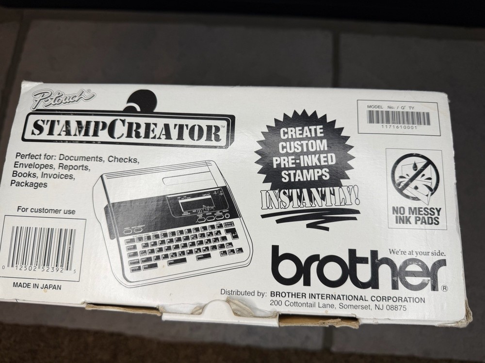 Brother StampCreator SC-100 Electronic Pre-Inked Stamp Maker Complete Box
