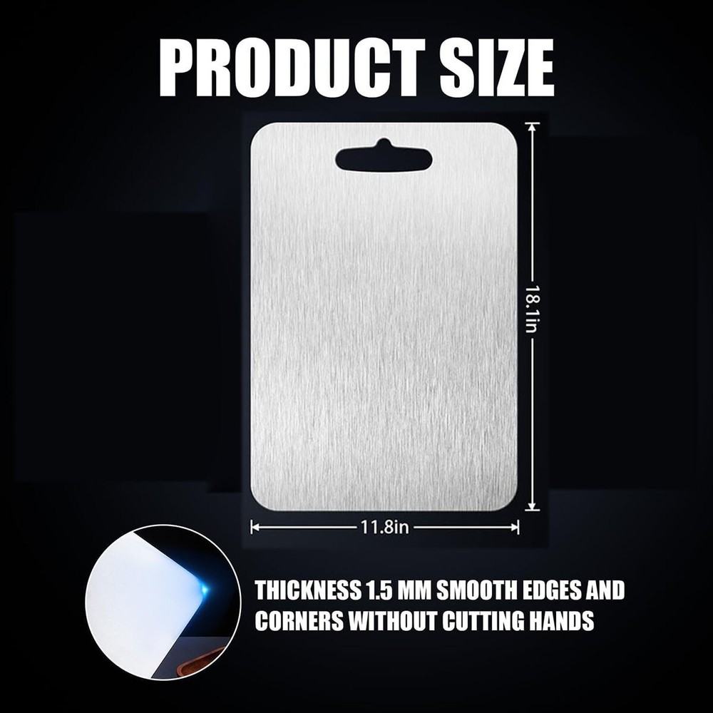 Titanium Cutting Board Double-Sided Titanium Cutting Boards for Kitchen Camping