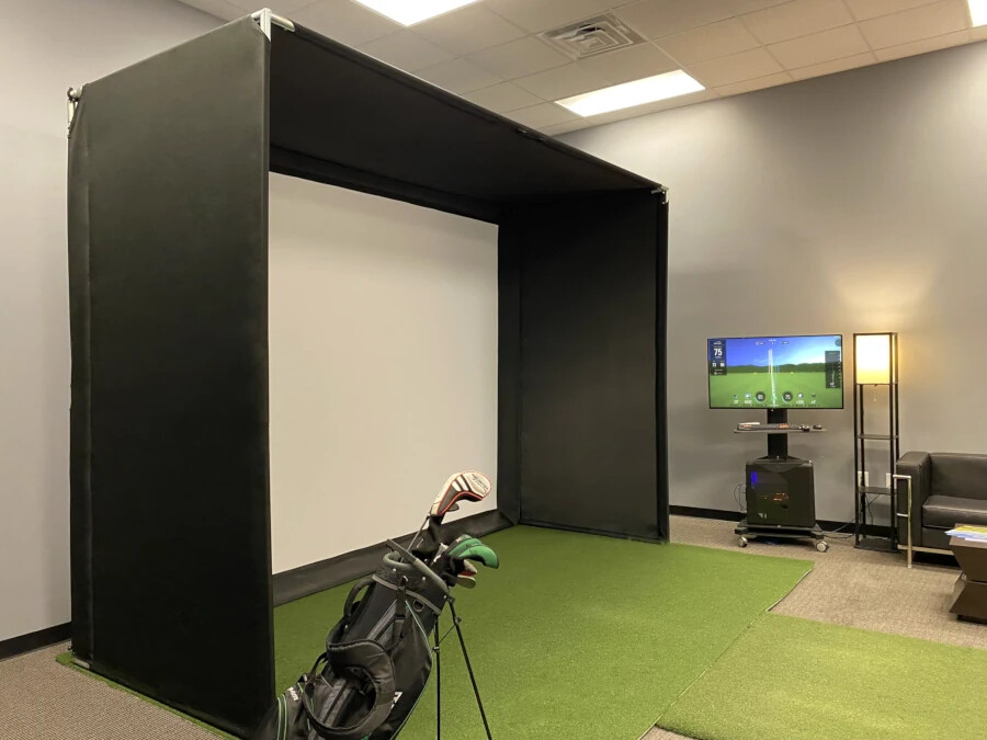 OptiShot ORBIT Golf Simulator Package - with Screen, Projector, Mat, Sensor