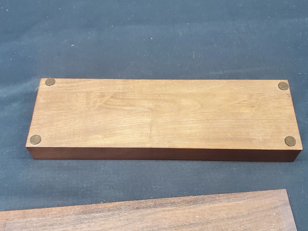 Mid-Century Modern Teak Table Lighter & Matching Trinket Box