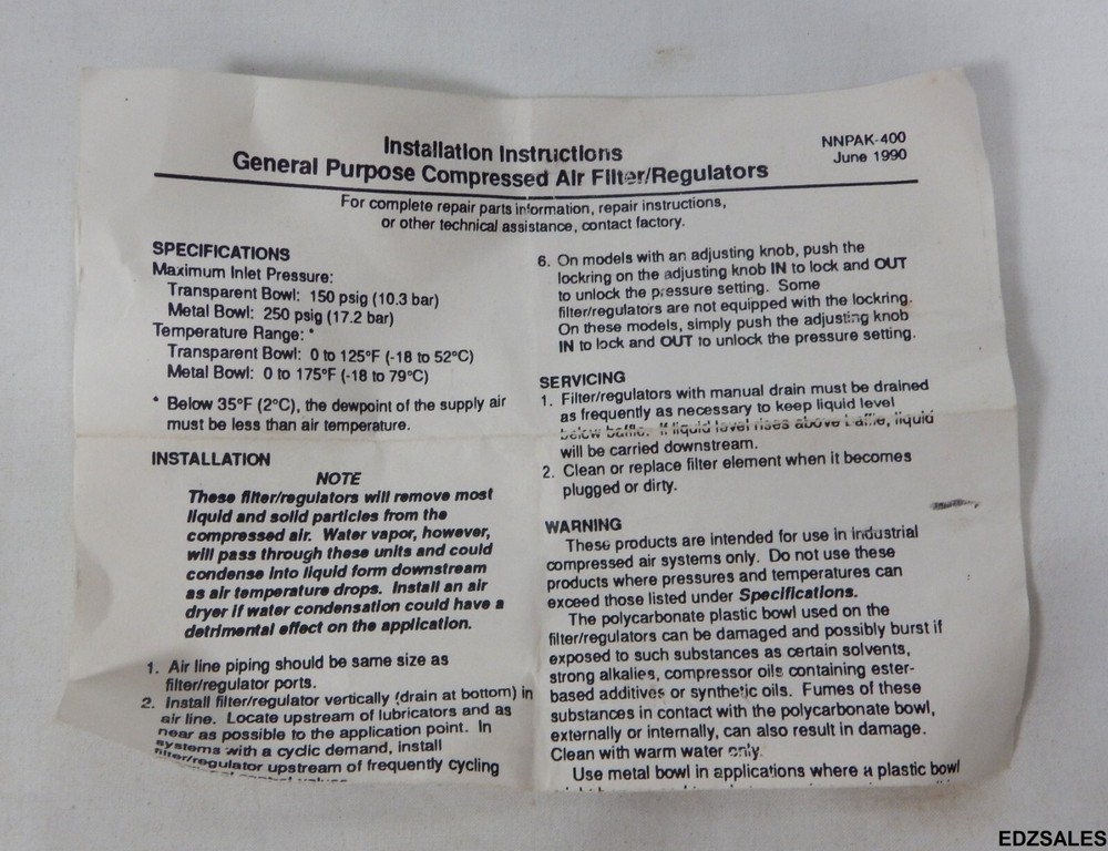 Amflo 2310A Compressed Air Filter Regulator