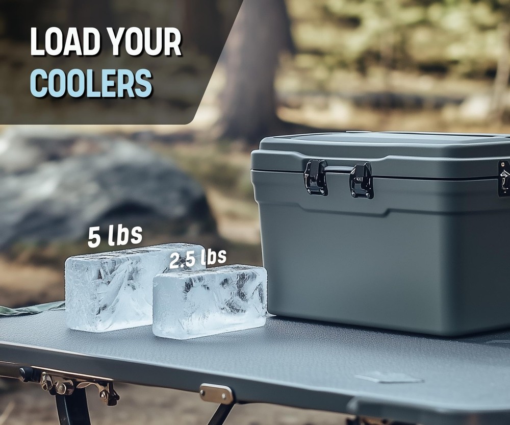 Alaskey® Extra Large Ice Block Mold 2.5 lbs With Lid (2-Pack) | Create Perfec...