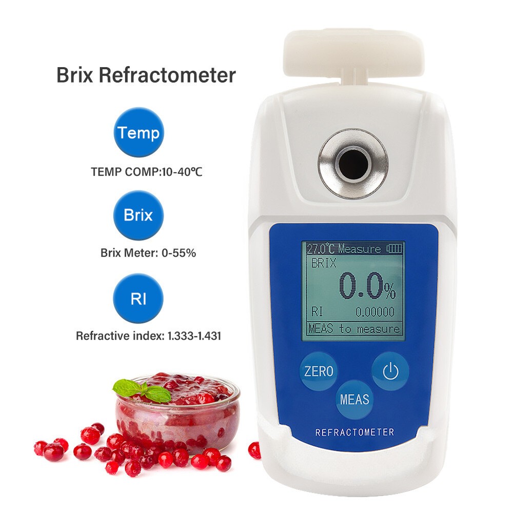 High 0-55% Digital Refractometer Meter Automatic S8S0