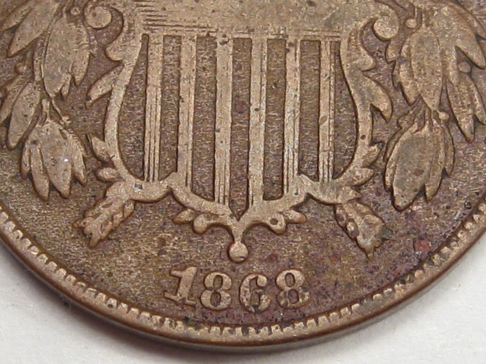 1868 2¢ Two Cent Piece. #24