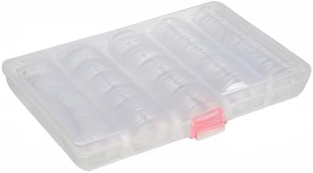 Personality Case, Clear Plastic Bead Storage Case with 25 Removable and Stackabl