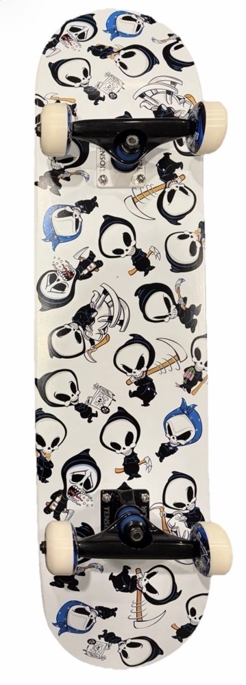 Blind Skateboard Complete Wallpaper Reaper Deck Wheels Custom Black White Tensor