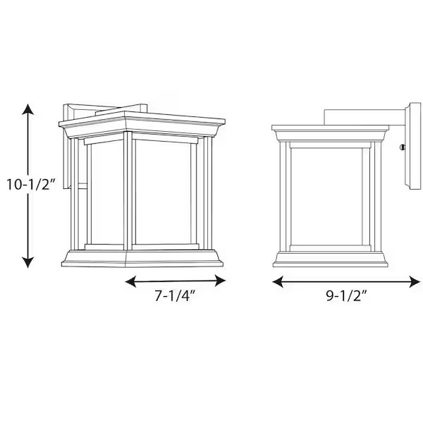 Progress Lighting Endicott Collection 1-Light Clear Seeded Glass Wall Light