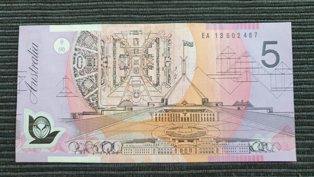 AUSTRALIA $5 2013 LAST PREFIX Banknote EA13 602467