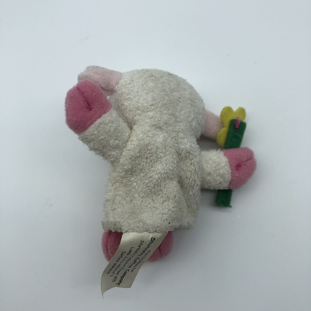 Vintage Starbucks mini lamb sheep finger puppet