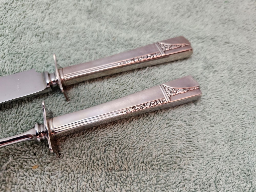 Nobility Plate Caprice Carving Knife & Fork Silverplate Flatware