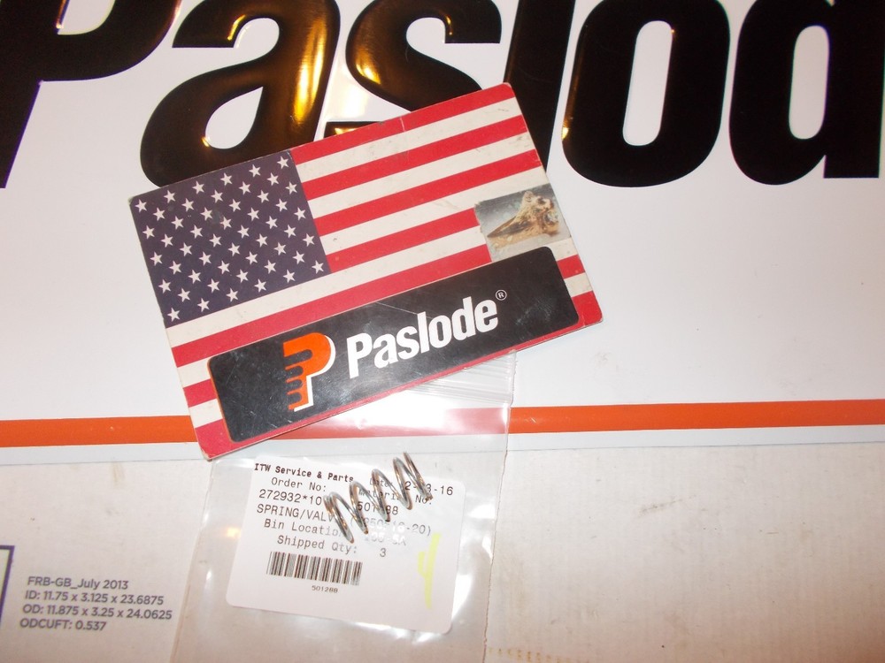 "GENUINE"  Paslode # 501288 SPRING/VALVE (T250F16-20)