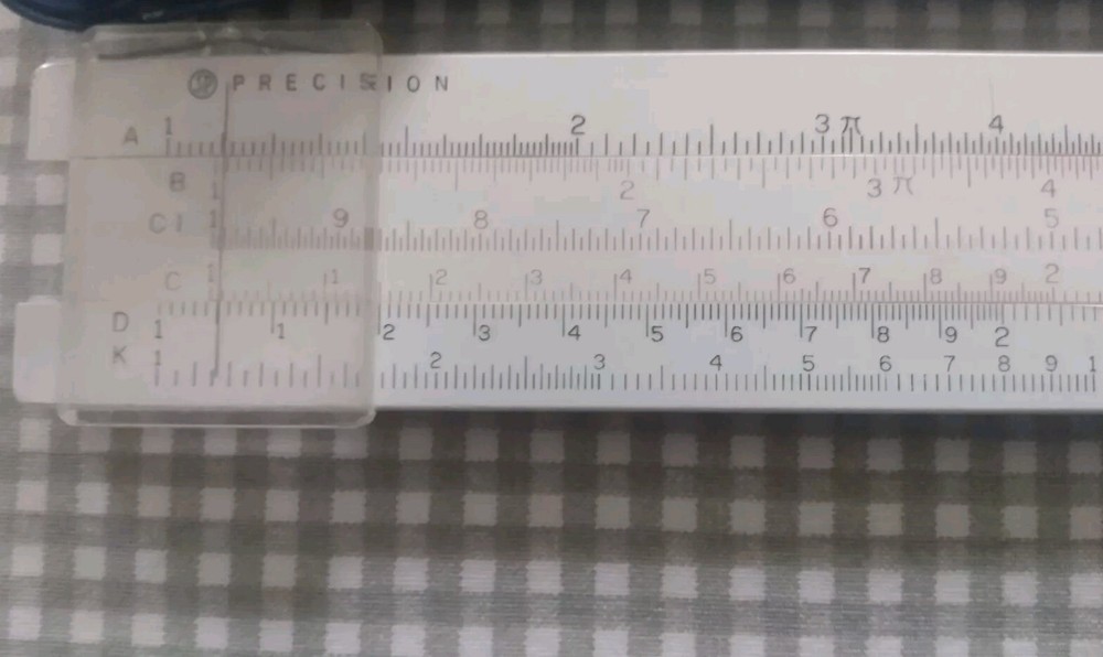 Vintage Precision Sterling Slide Rule Drafting Engineering Tool Made in USA