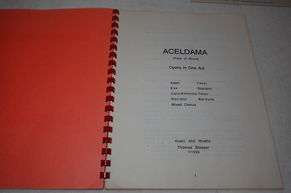 Thomas Sleeper Signed Handwritten Notes & Script 1996 Conductor Composer Miami