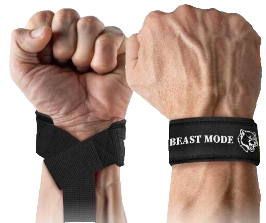 Beast Mode 18" Wrist Lifting Straps with Neoprene Padding Support NEW
